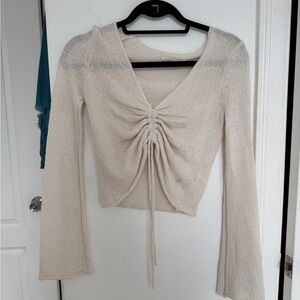 OAK + FORT Cream Ruched Blouse